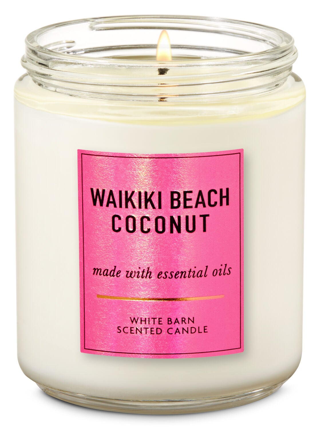 Waikiki Beach Coconut Single Wick Candle - Bath And Body Works