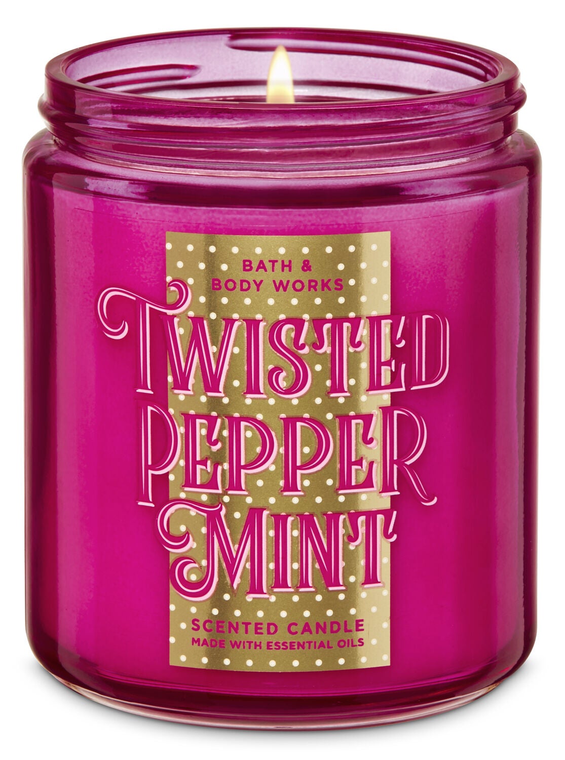 Twisted Peppermint Single Wick Candle - Bath And Body Works