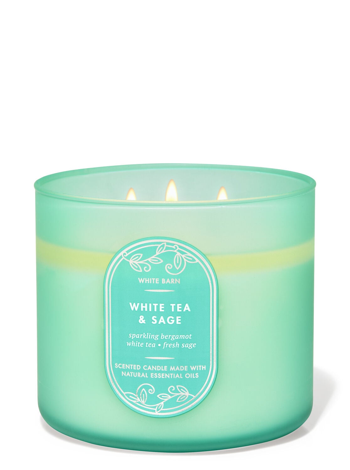 White Barn White Tea Sage 3Wick Candle ubicaciondepersonas.cdmx.gob.mx