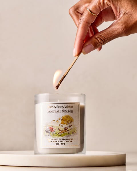 Football Season Single Wick Candle