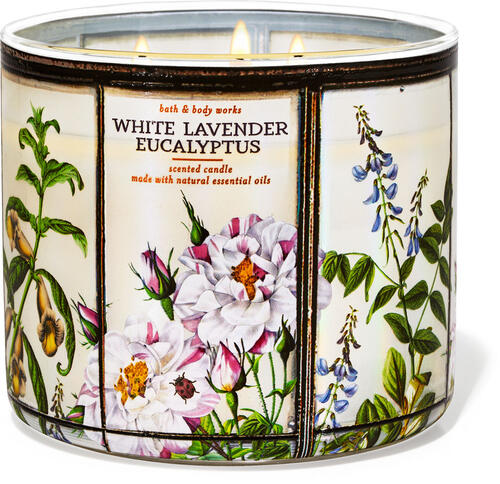 White Lavender &amp;amp; Eucalyptus 3-Wick Candle