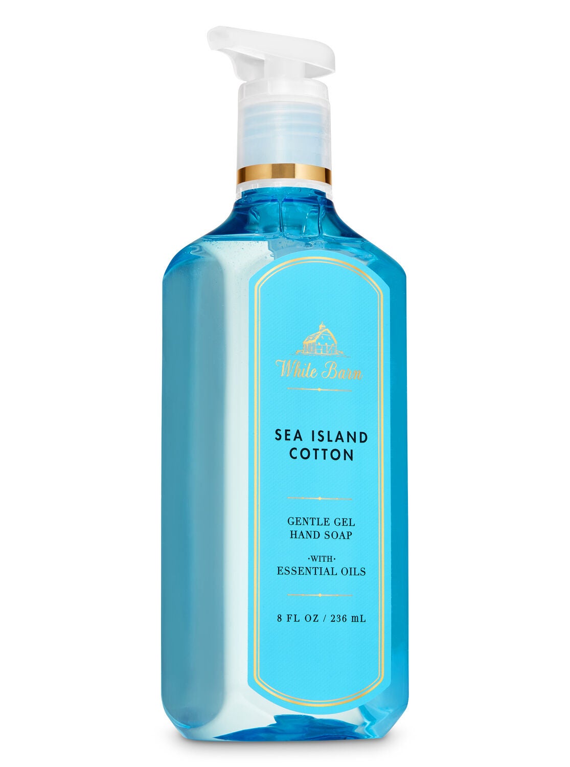 Sea Island Cotton Gentle Gel Hand Soap White Barn Bath Body Works
