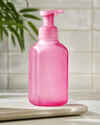 Mauve Ribbed Glass Gentle & Clean Foaming Hand Soap Dispenser