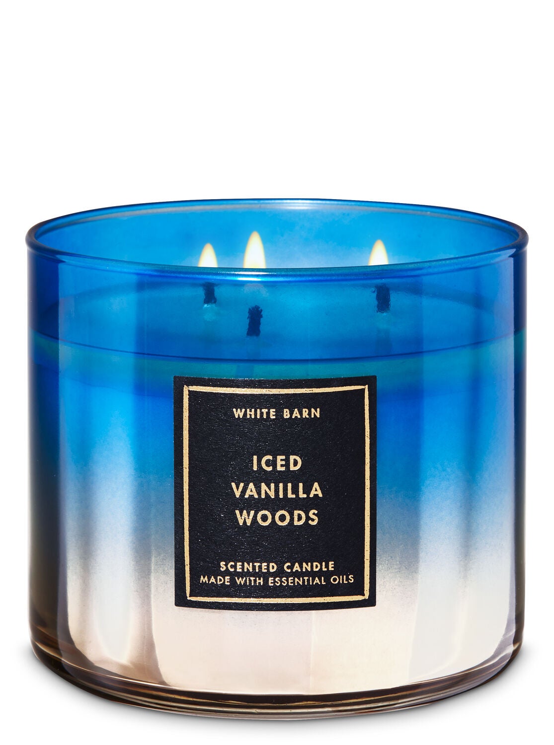 White Barn Iced Vanilla Woods 3-Wick Candle - Bath And Body Works
