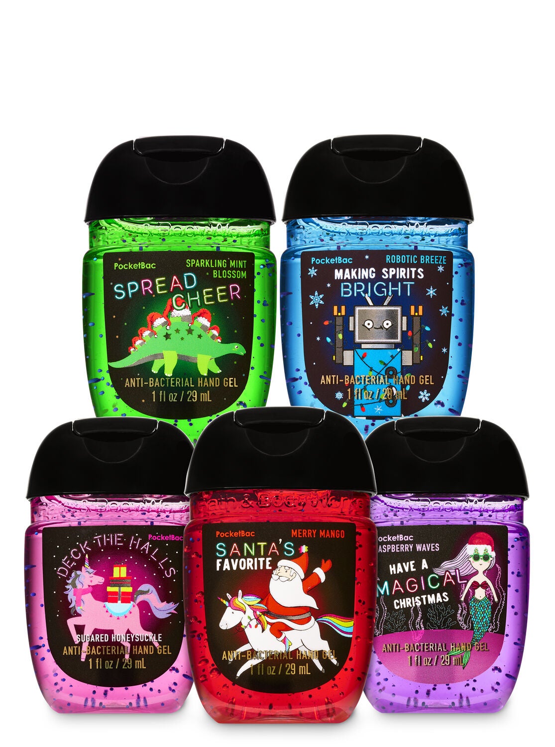 Whimsical Christmas PocketBac Hand Sanitizers, 5-Pack - Bath And Body Works