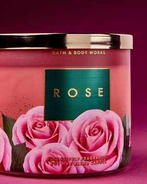 Rose 3-Wick Candle