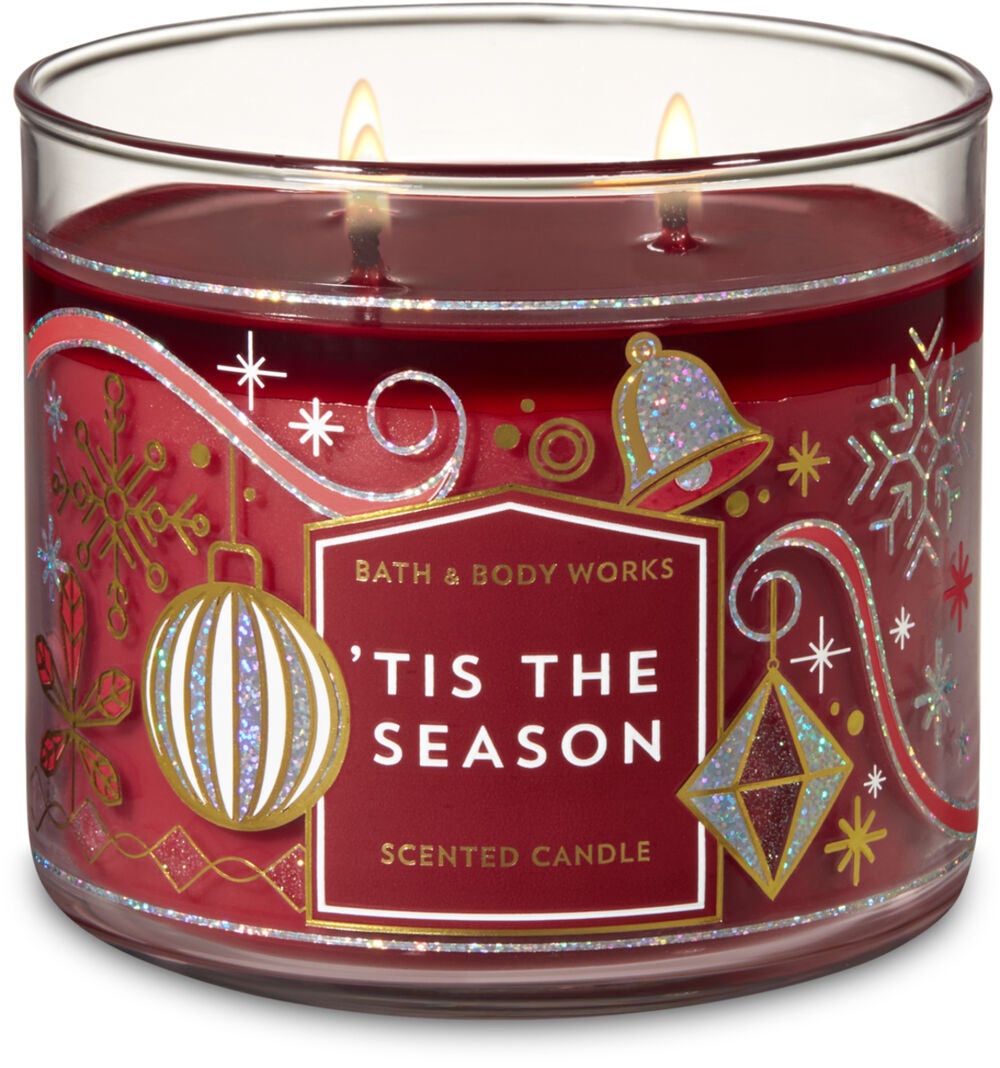 Candles 3 Wick Medium Mini Bath Body Works Tis The Season