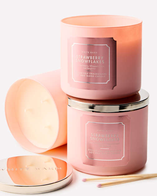 Strawberry Snowflakes 3-Wick Candle