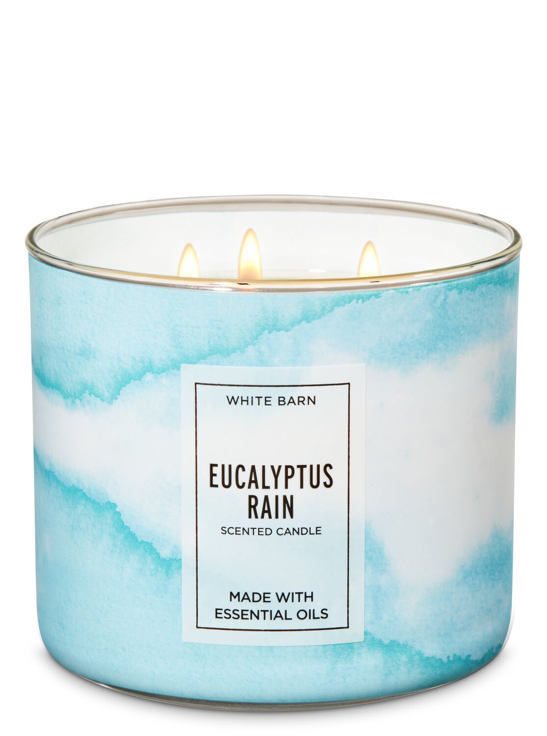 White Barn Eucalyptus Rain 3-Wick Candle - Bath And Body Works