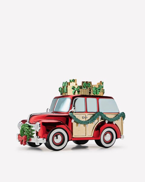 Holiday Car Light-Up Pedestal 3-Wick Candle Holder