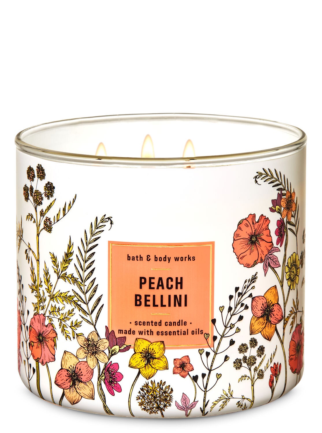 Peach Bellini 3-Wick Candle - Bath And Body Works