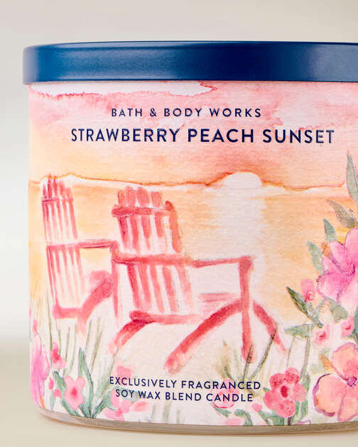 Strawberry Peach Sunset 3-Wick Candle