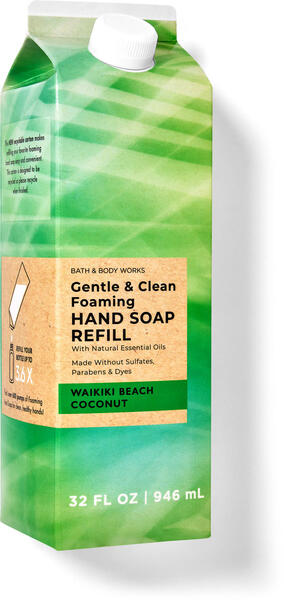 Waikiki Beach Coconut Gentle &amp;amp; Clean Foaming Hand Soap Refill