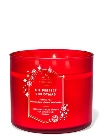 The Perfect Christmas 3-Wick Candle - White Barn | Bath & Body Works