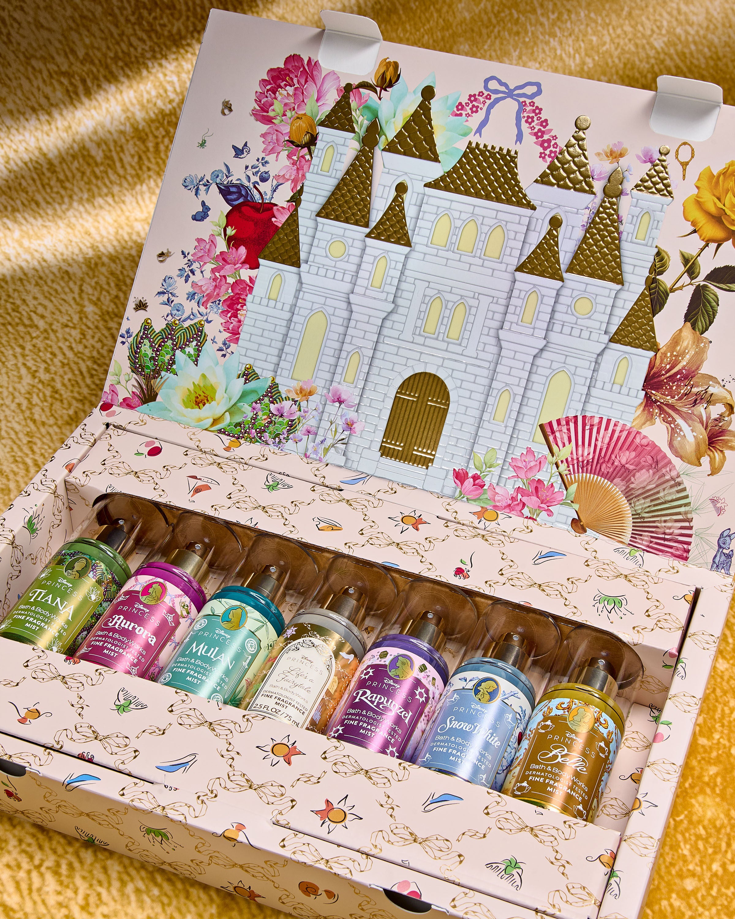 【日本未発売】バス＆ボディワークス× ディズニープリンセス ミニミスト7点セット Disney Princess 7-piece Mini Fine Fragrance Mist Sampler Gift Set