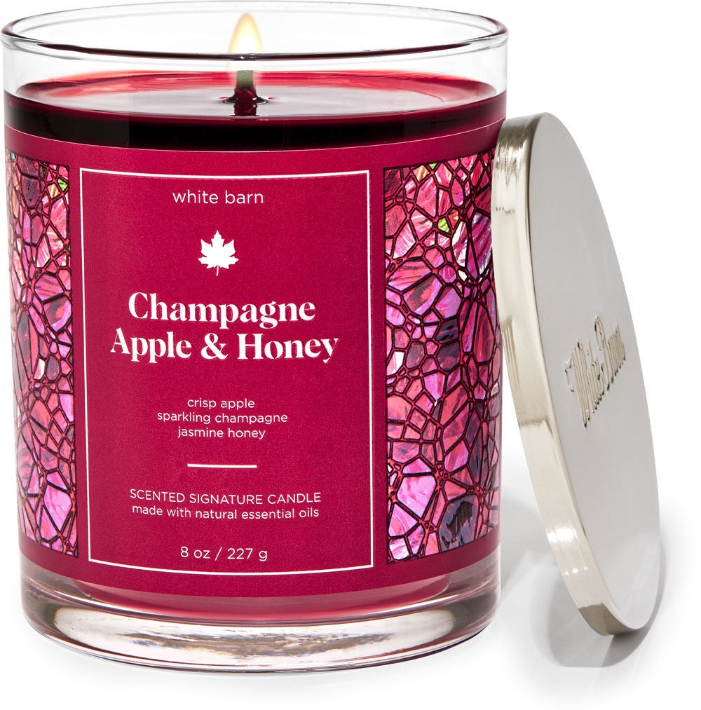 Champagne Apple &amp;amp; Honey Signature Single Wick Candle
