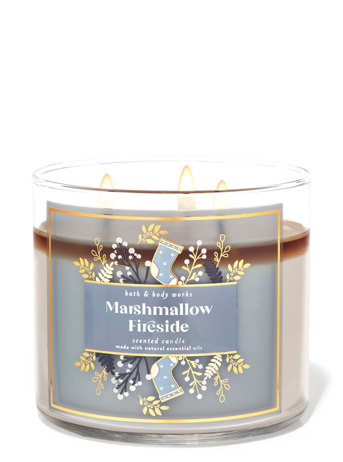 4 Bath & Body Works MARSHMALLOW FIRESIDE 14.5 oz Large 3-Wick Candle LOT Fall 