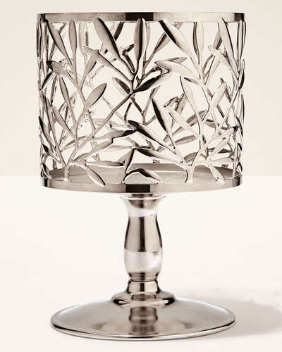 Vine Leaf Pedestal 3-Wick Candle Holder
