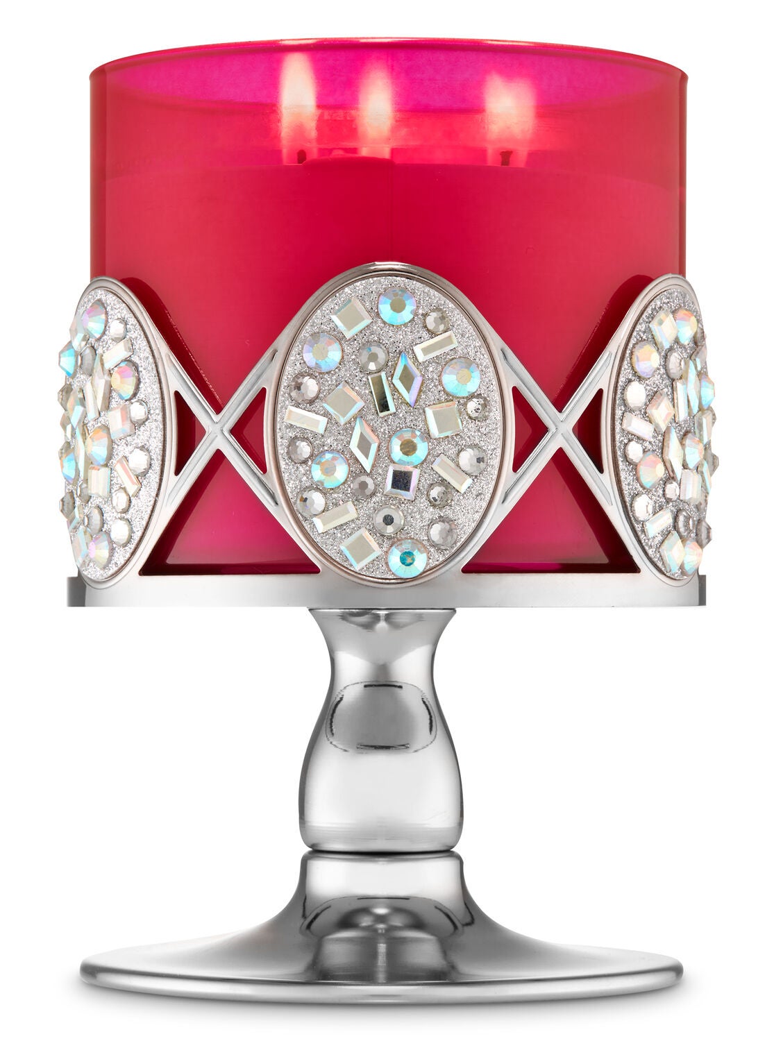 Glittery Gemstone Pedestal 3-Wick Candle Holder - Bath And Body Works