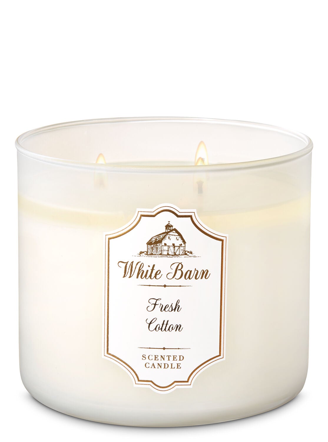 White Barn Fresh Cotton 3-Wick Candle - Bath And Body Works