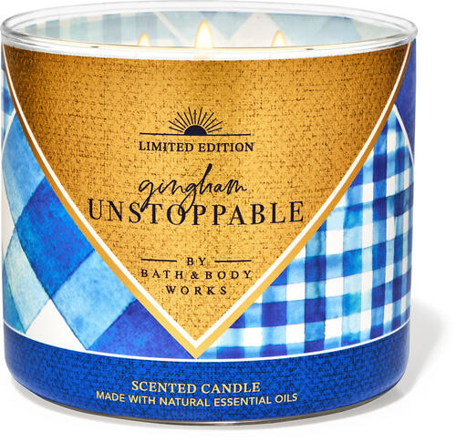 Gingham Unstoppable 3-Wick Candle
