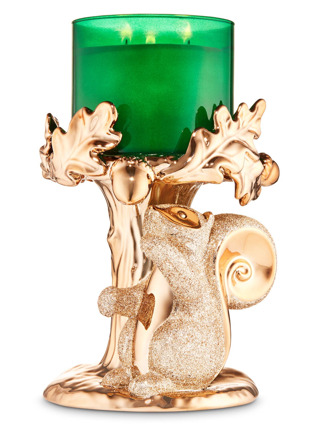 Squirrel Pedestal 3 Wick Candle Holder Bath Body Works
