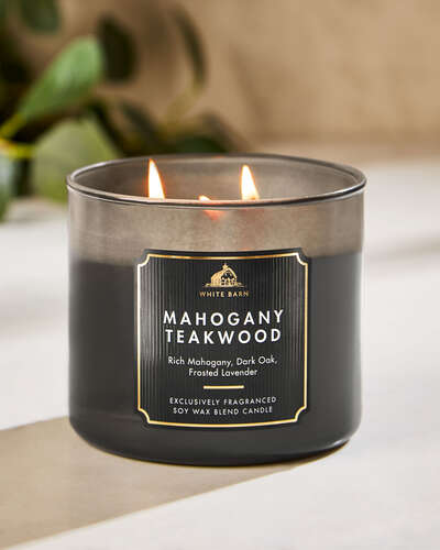Mahogany Teakwood 3-Wick Candle