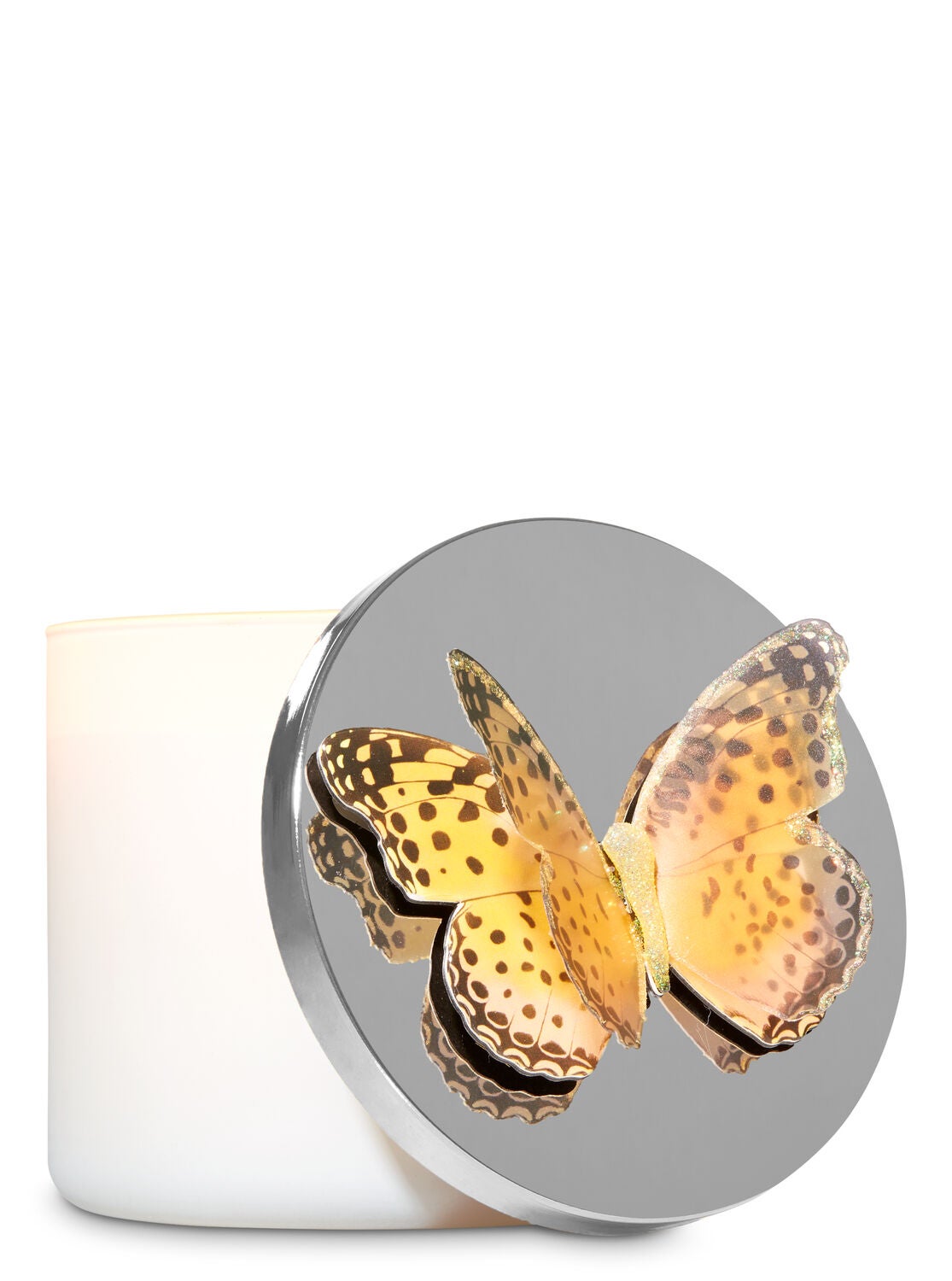 Yellow Butterfly 3-Wick Candle Magnet - Bath And Body Works