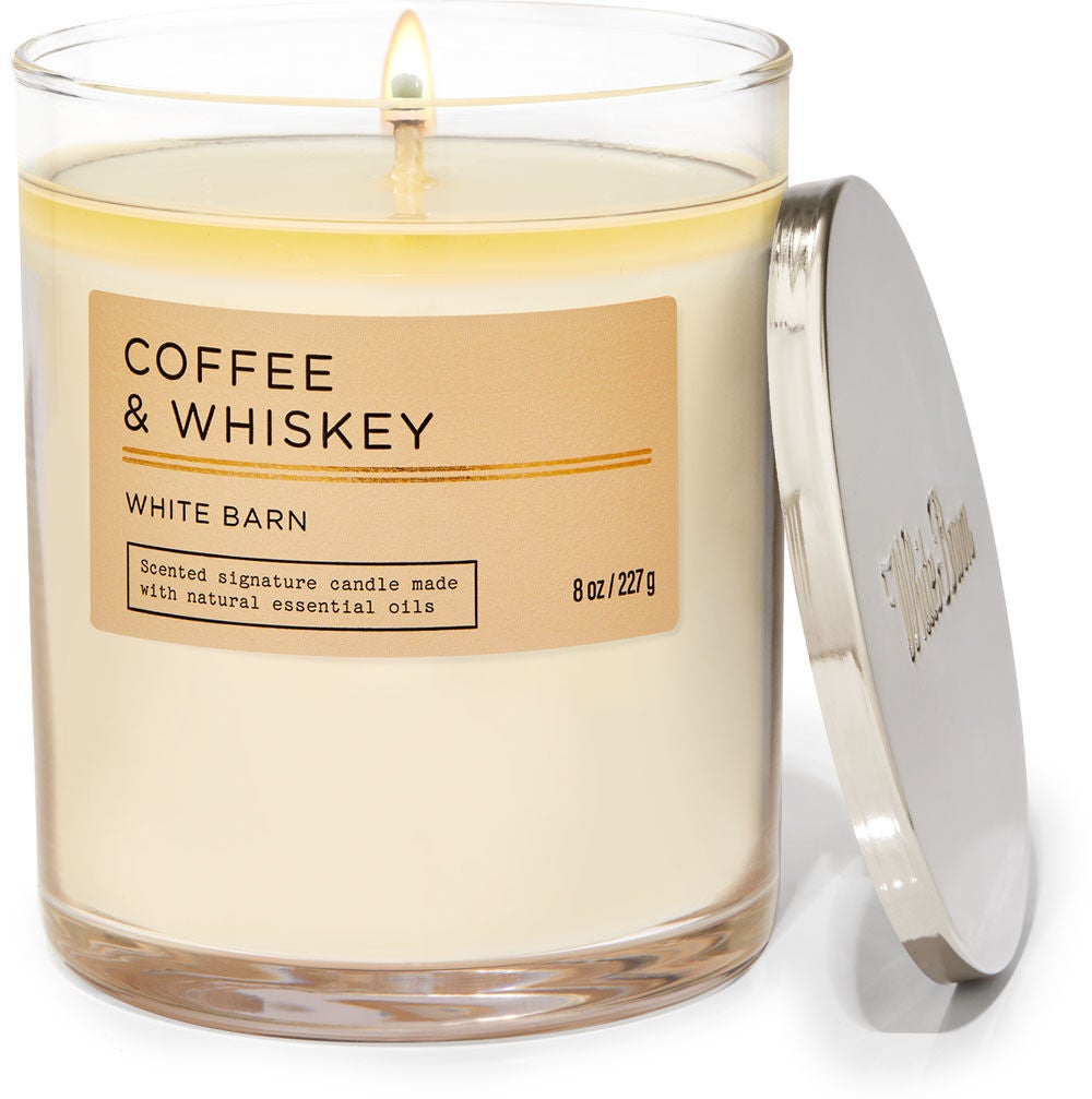 Coffee &amp;amp; Whiskey Signature Single Wick Candle