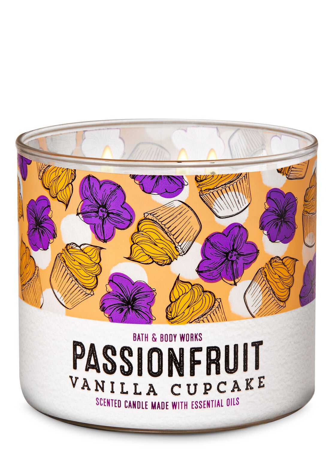 Passionfruit Vanilla Cupcake 3-Wick Candle - Bath And Body Works