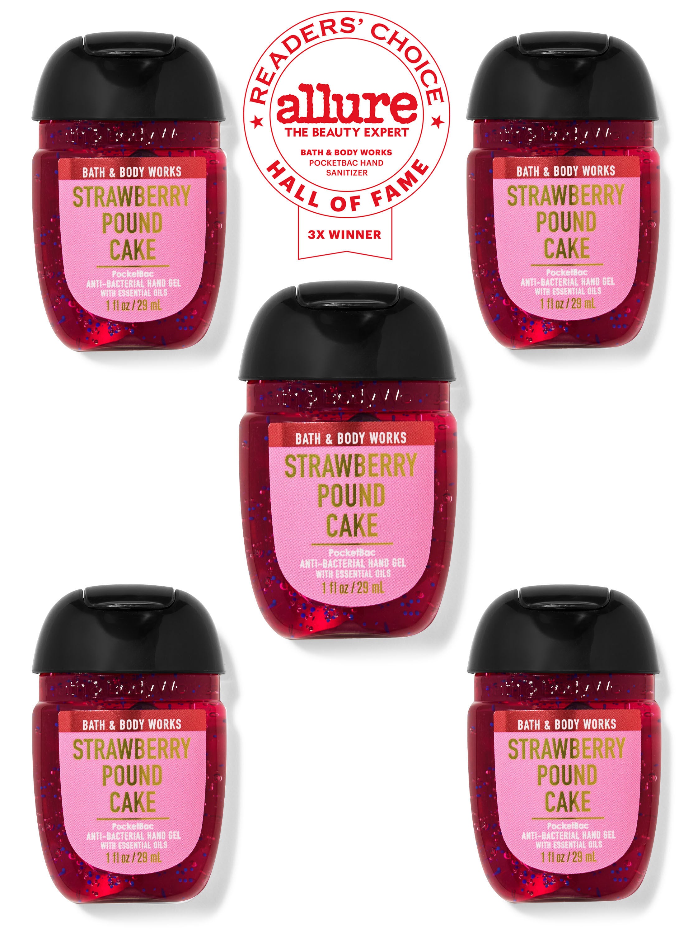 Strawberry Pound Cake PocketBac Hand Sanitizers, 5-Pack