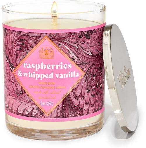 Raspberries &amp; Whipped Vanilla Signature Single Wick Candle