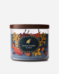 Warm Amber & Oak 3-Wick Candle