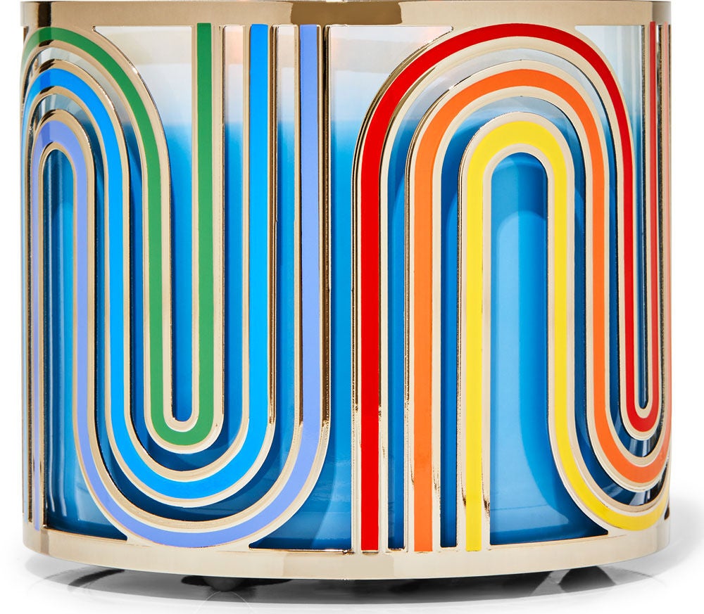 Rainbow Waves 3-Wick Candle Holder