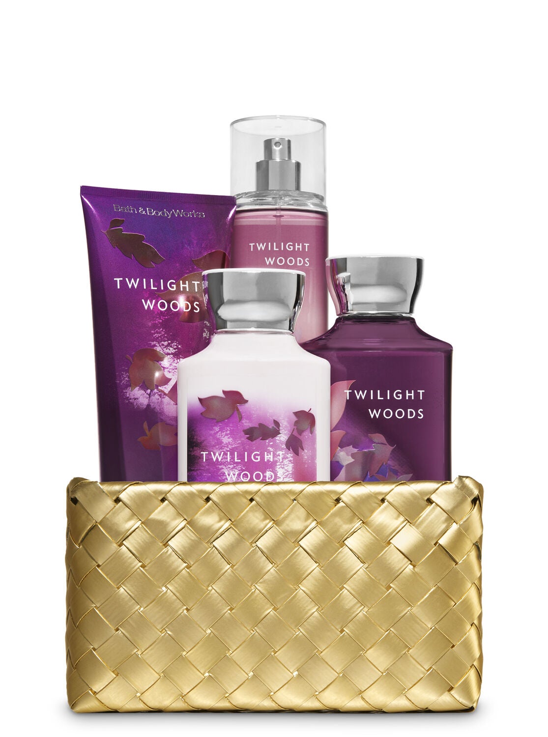 Twilight Woods Gold Woven Basket Gift Kit - Bath And Body Works