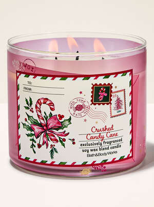 Crushed Candy Cane 3-Wick Candle