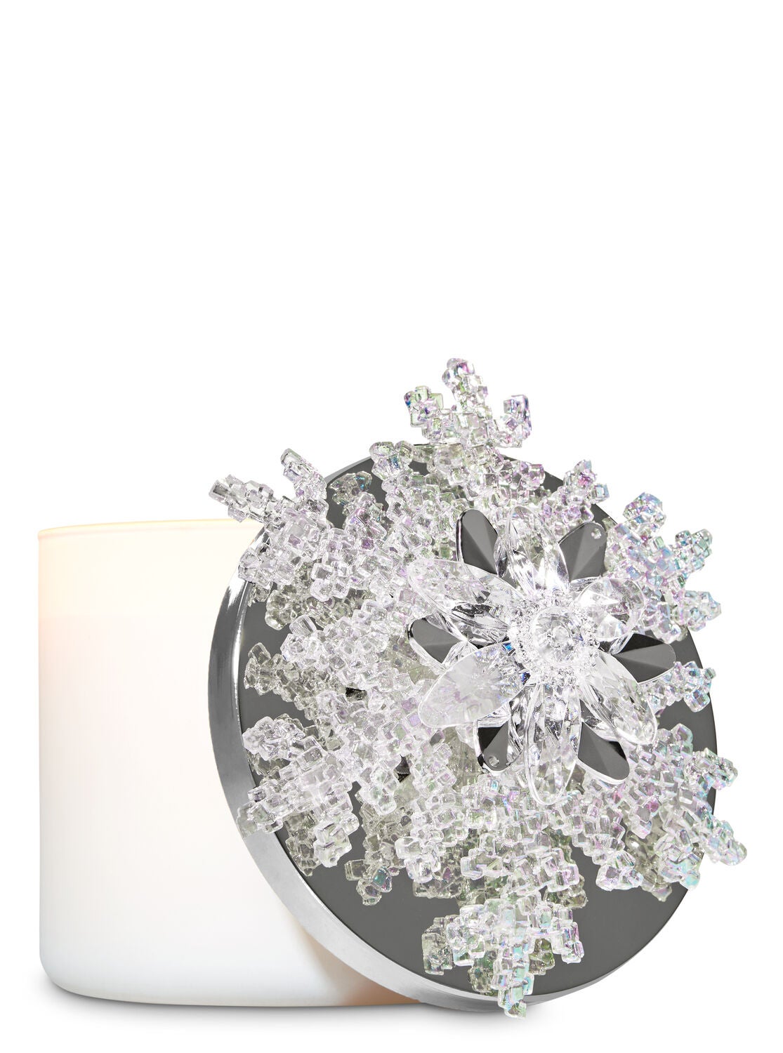 White Snowflake 3-Wick Candle Magnet - Bath And Body Works