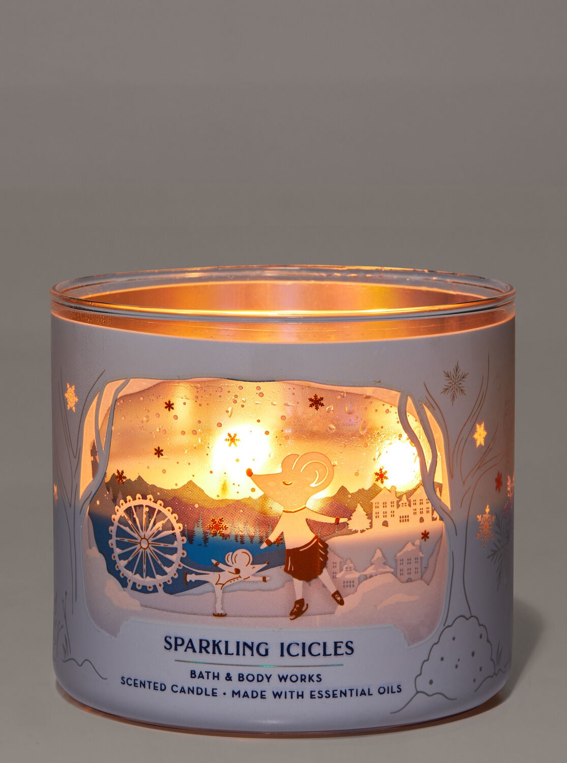Sparkling Icicles 3 Wick Candle Bath Body Works