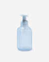 Light Blue Ribbed Glass Gentle & Clean Foaming Hand Soap Dispenser