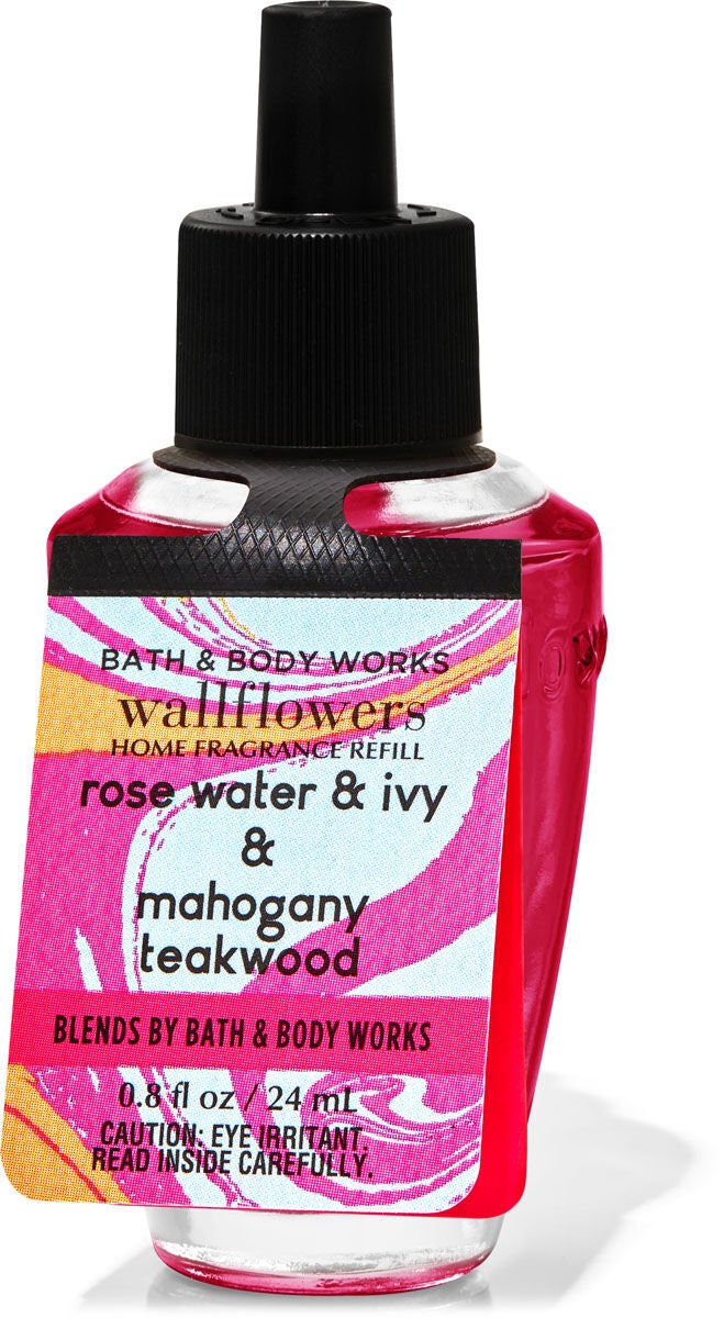 Rose Water &amp;amp; Ivy &amp;amp; Mahogany Teakwood Wallflowers Fragrance Refill