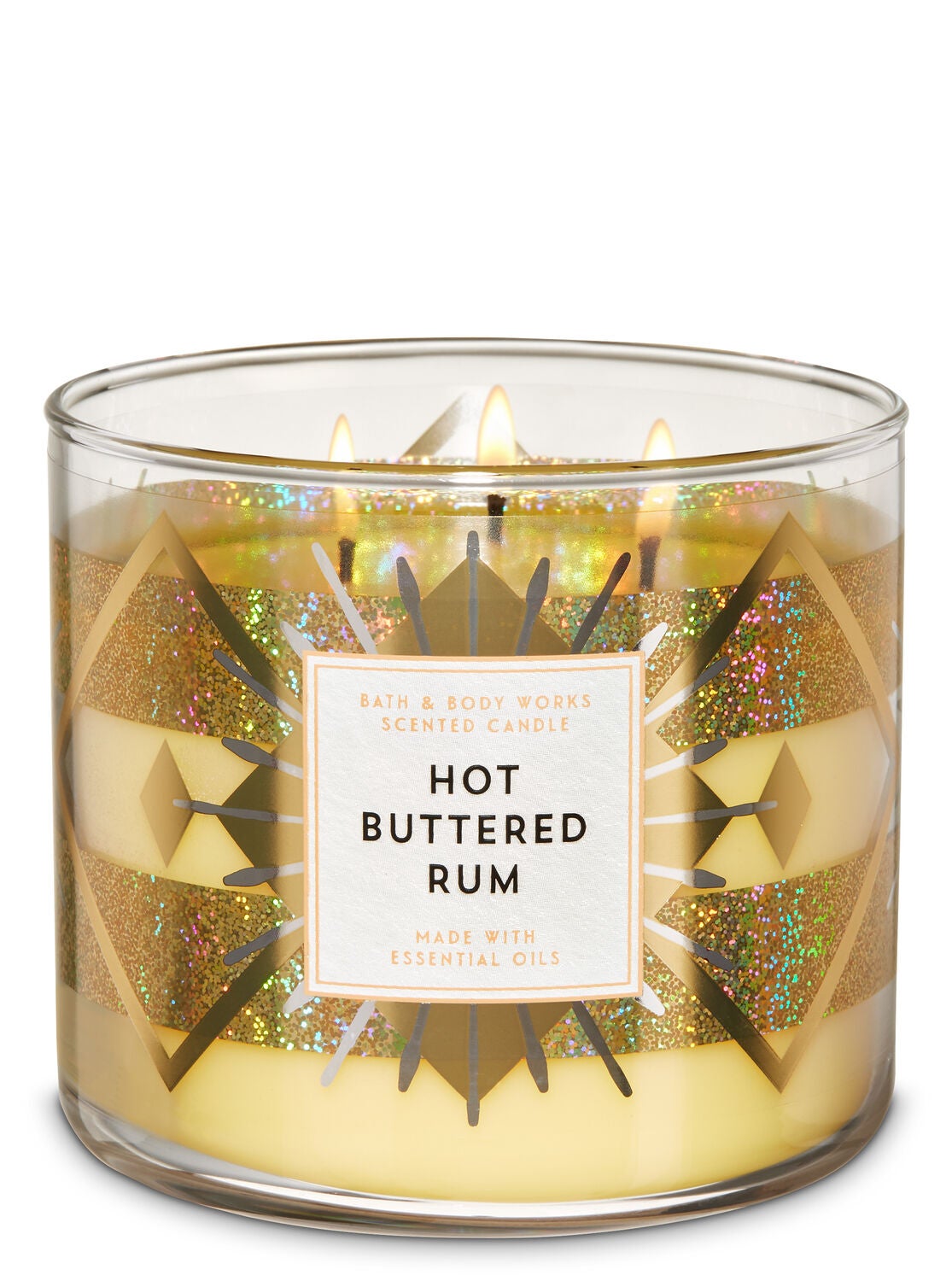 White Barn Hot Buttered Rum 3-Wick Candle - Bath And Body Works