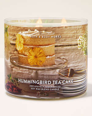 Hummingbird Tea Cake 3-Wick Candle
