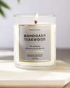 Mahogany Teakwood Single Wick Candle