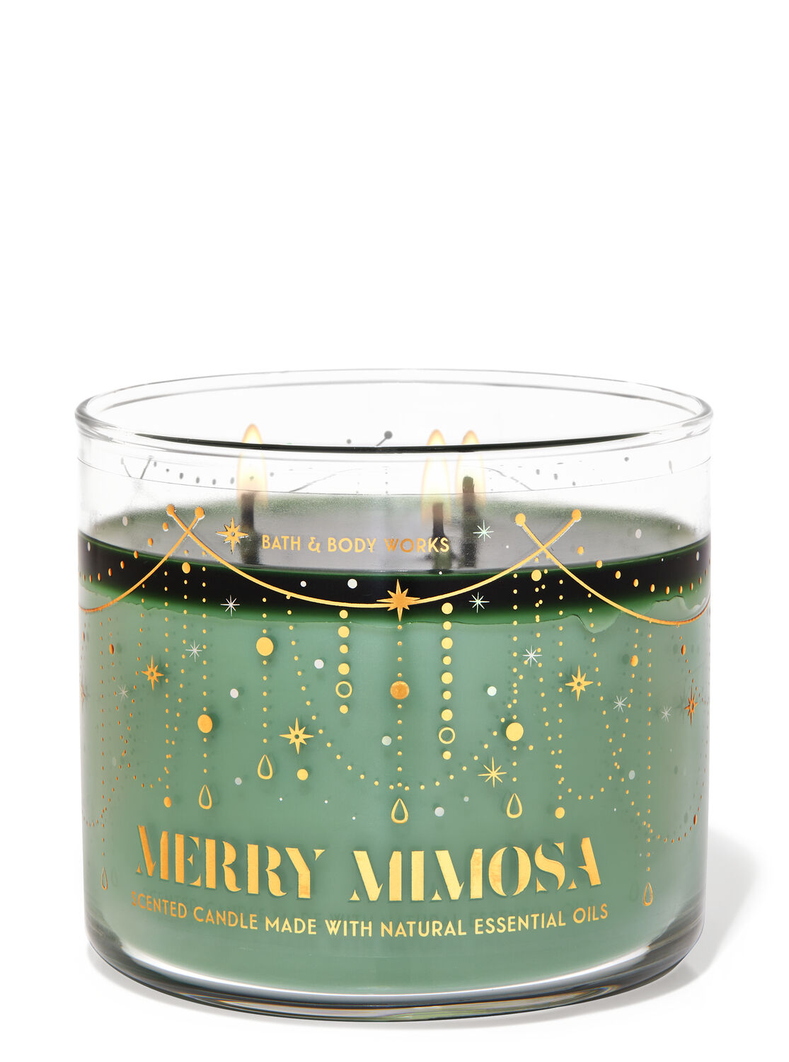 Bath & Body Works Merry Mimosa Candle 3 Wick Scented 14.5 Oz Large NEW FREESHIP 