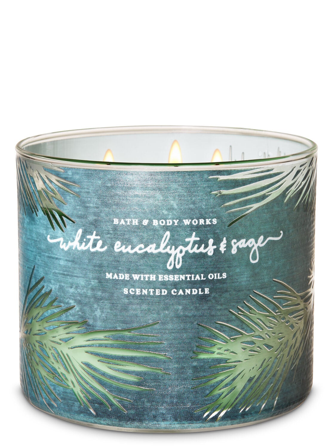 White Eucalyptus & Sage 3-Wick Candle - Bath And Body Works