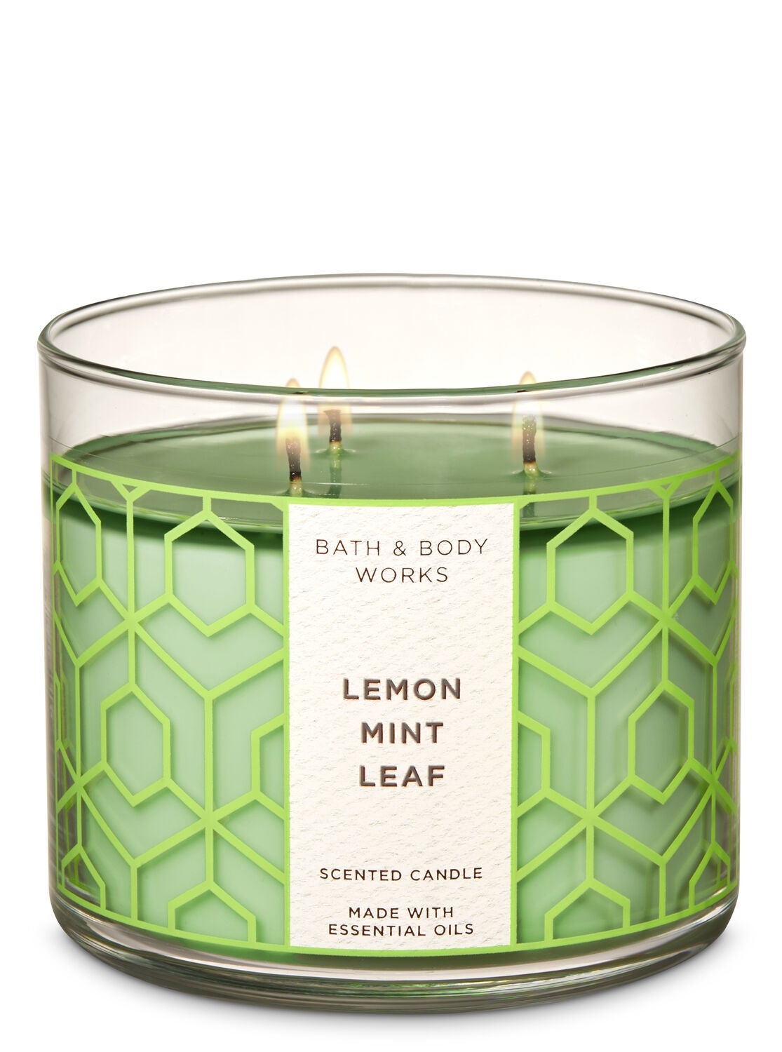 Lemon Mint Leaf 3-Wick Candle - Bath And Body Works