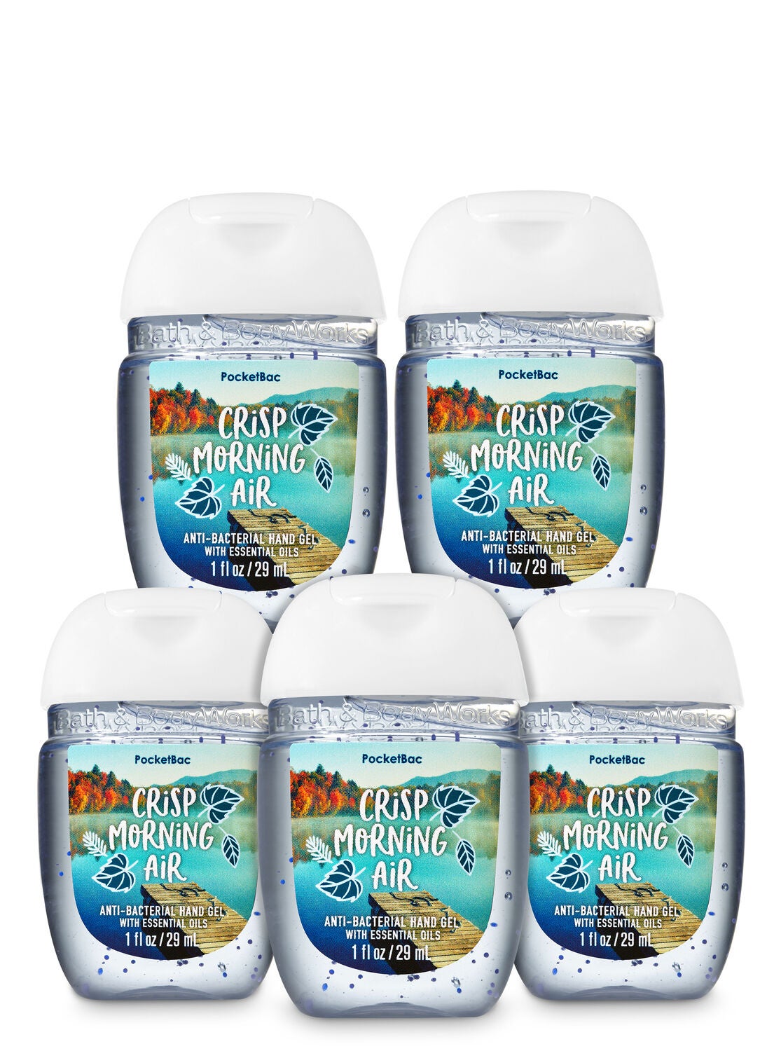 Crisp Morning Air Pocketbac Hand Sanitizer 5 Pack Bath Body Works