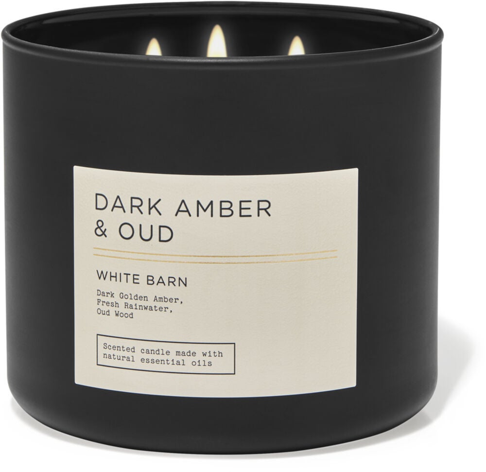 Dark Amber &amp; Oud 3-Wick Candle
