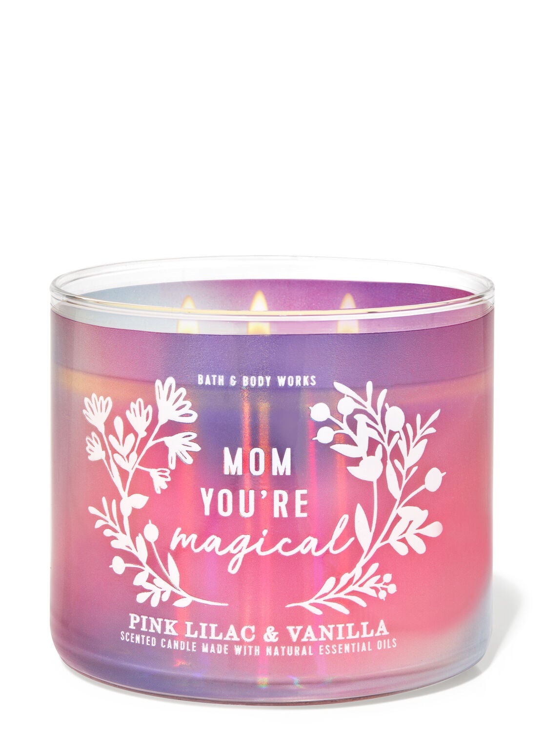 Pink Lilac & Vanilla 3-Wick Candle