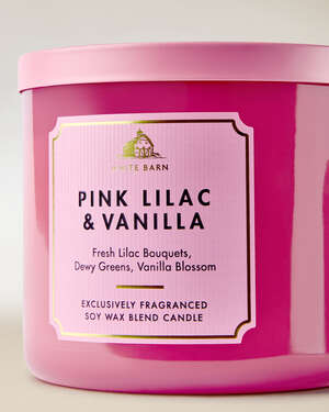 Pink Lilac & Vanilla 3-Wick Candle